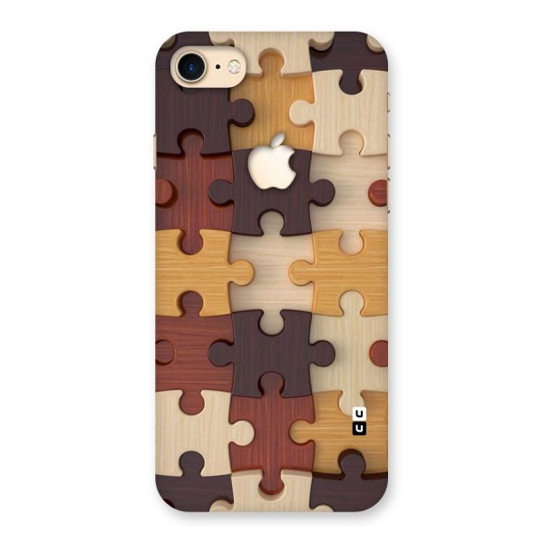 Wooden Puzzle (Printed) Back Case for iPhone 7 Apple Cut