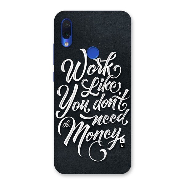 Work Like King Back Case for Redmi Note 7