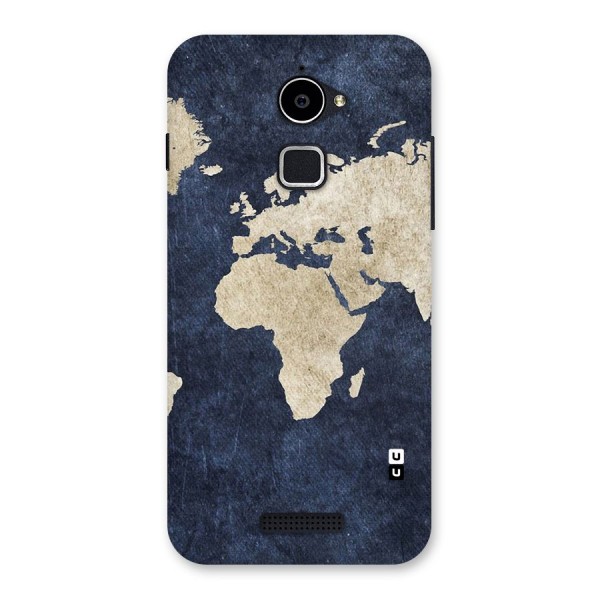 World Map Blue Gold Back Case for Coolpad Note 3 Lite