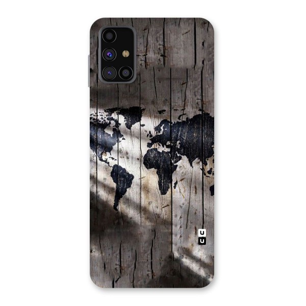 World Map Wood Design Back Case for Galaxy M31s