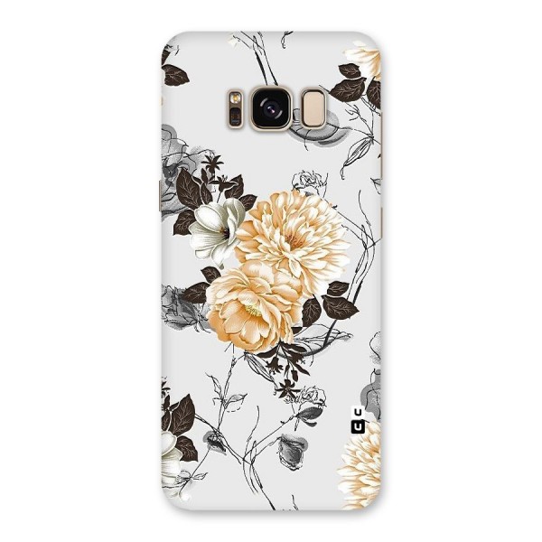 Yellow Floral Back Case for Galaxy S8