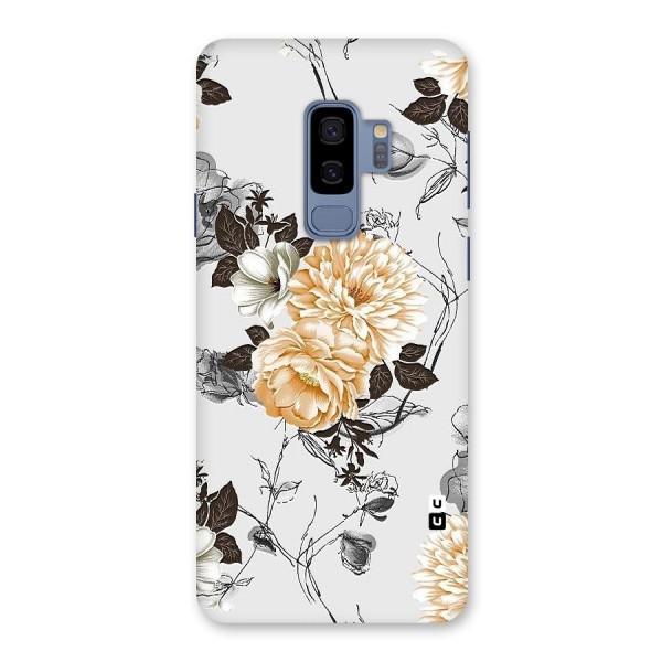 Yellow Floral Back Case for Galaxy S9 Plus