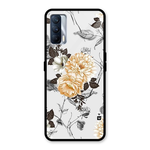 Yellow Floral Glass Back Case for Realme X7