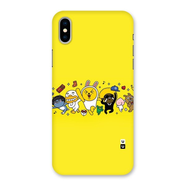 Yellow Friends Back Case for iPhone X