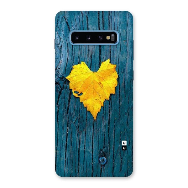 Yellow Leaf Back Case for Galaxy S10 Plus