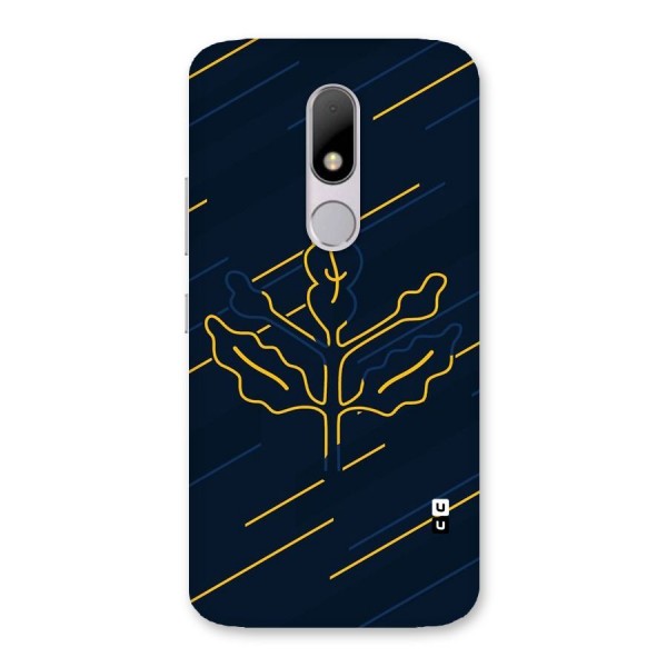 Yellow Leaf Line Back Case for Moto M