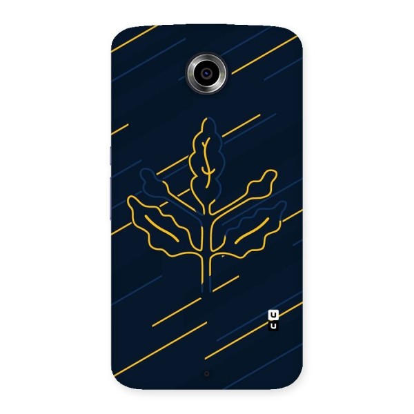 Yellow Leaf Line Back Case for Nexsus 6