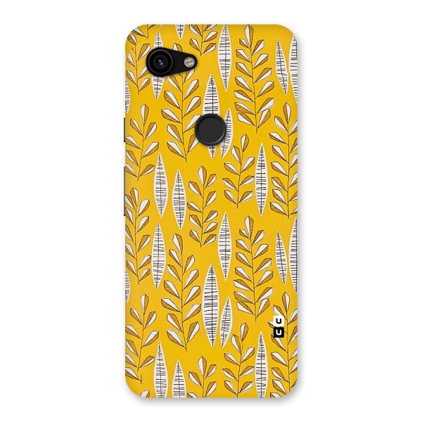 Yellow Leaf Pattern Back Case for Google Pixel 3a