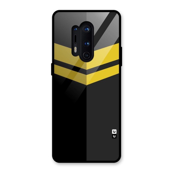 Yellow Lines Glass Back Case for OnePlus 8 Pro