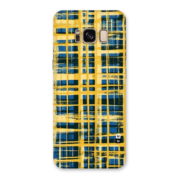 Yellow Rugged Check Design Back Case for Galaxy S8