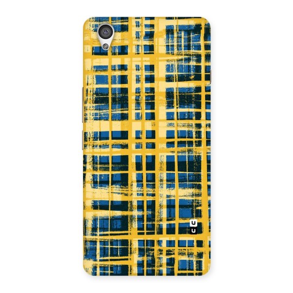 Yellow Rugged Check Design Back Case for OnePlus X
