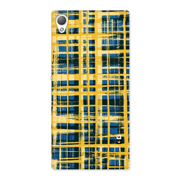 Yellow Rugged Check Design Back Case for Sony Xperia Z3