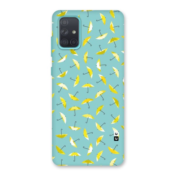 Yellow Umbrella Pattern Back Case for Galaxy A71