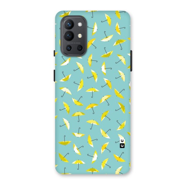 Yellow Umbrella Pattern Back Case for OnePlus 9R