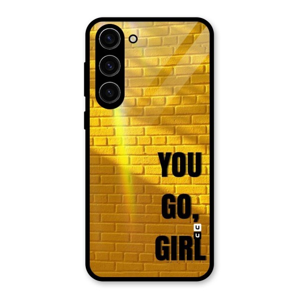 You Go Girl Wall Glass Back Case for Galaxy S23 Plus