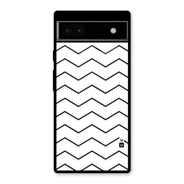 ZigZag Simple Classic Lines Glass Back Case for Google Pixel 6a