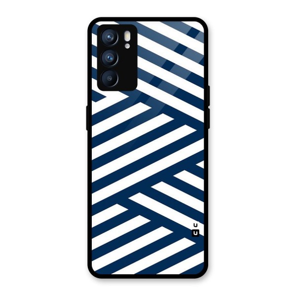 Zip Zap Pattern Glass Back Case for Oppo Reno6 5G