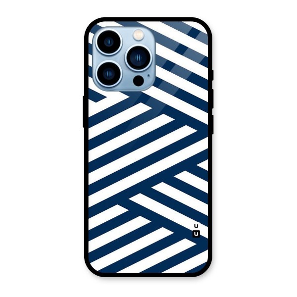 Zip Zap Pattern Glass Back Case for iPhone 13 Pro