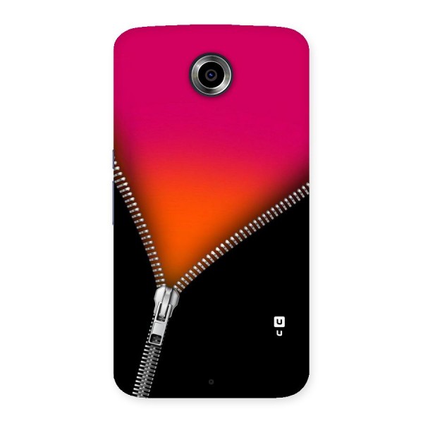 Zipper Print Back Case for Nexsus 6