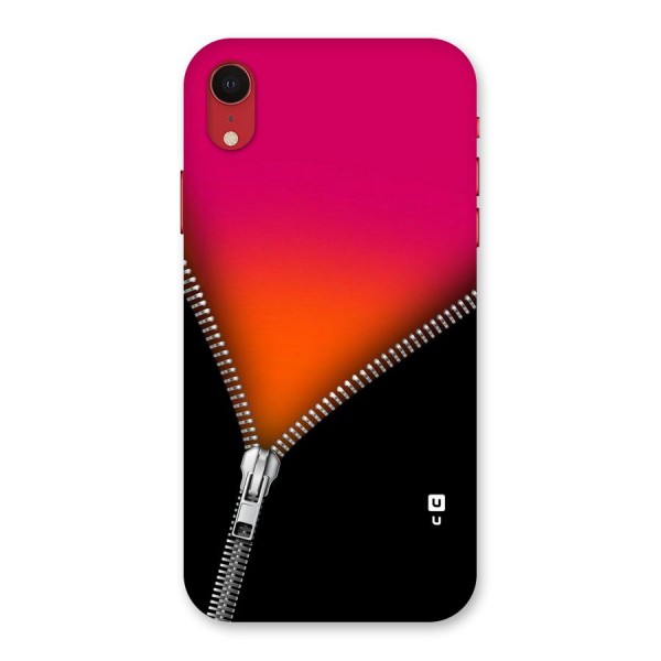 Zipper Print Back Case for iPhone XR