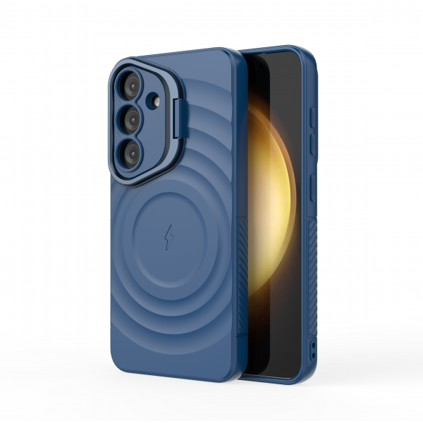 Comet Blue - TitanShield Wave Silicone Magsafe Back Case for Galaxy S25
