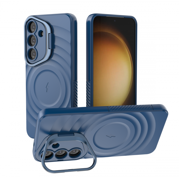 Comet Blue - TitanShield Wave Silicone Magsafe Back Case for Galaxy S25