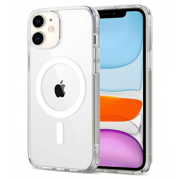 Crystal Clear Transparent Magsafe Back Case for iPhone 11