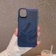 Premium Ultra Slim Mesh Design Shockproof (Navy Blue) Magsafe Back Case for iPhone 12