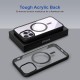 Black Clear Transparent Magsafe Back Case for iPhone 12 Pro Max