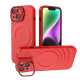 Crimson Red - TitanShield Wave Silicone Magsafe Back Case for iPhone 13