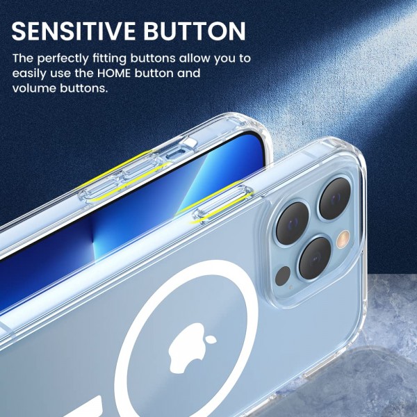 Crystal Clear Transparent Magsafe Back Case for iPhone 13 Pro