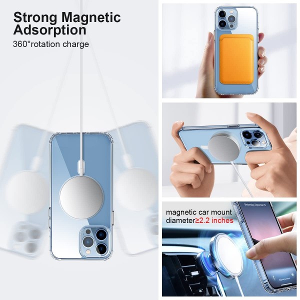 Crystal Clear Transparent Magsafe Back Case for iPhone 13 Pro Max