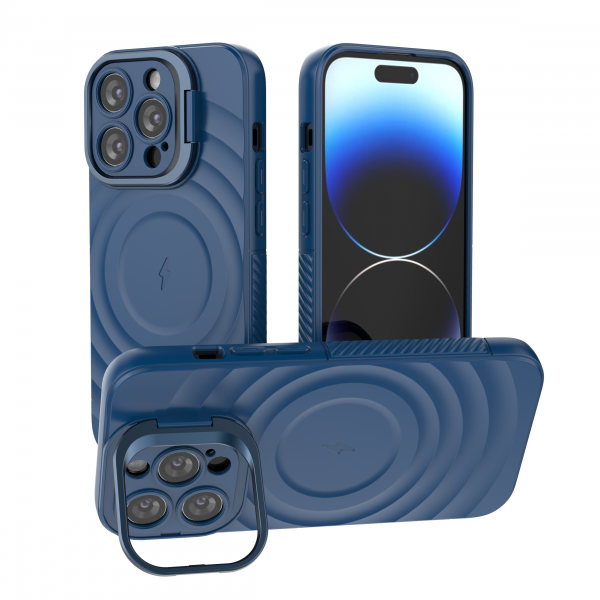 Comet Blue - TitanShield Wave Silicone Magsafe Back Case for iPhone 14 Pro