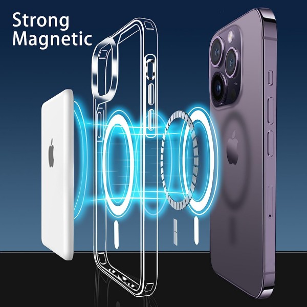 Crystal Clear Transparent Magsafe Back Case for iPhone 14 Pro