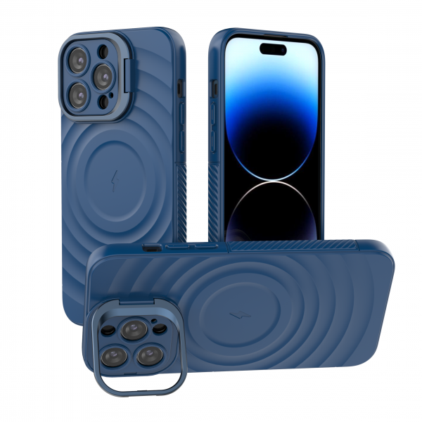 Comet Blue - TitanShield Wave Silicone Magsafe Back Case for iPhone 14 Pro Max