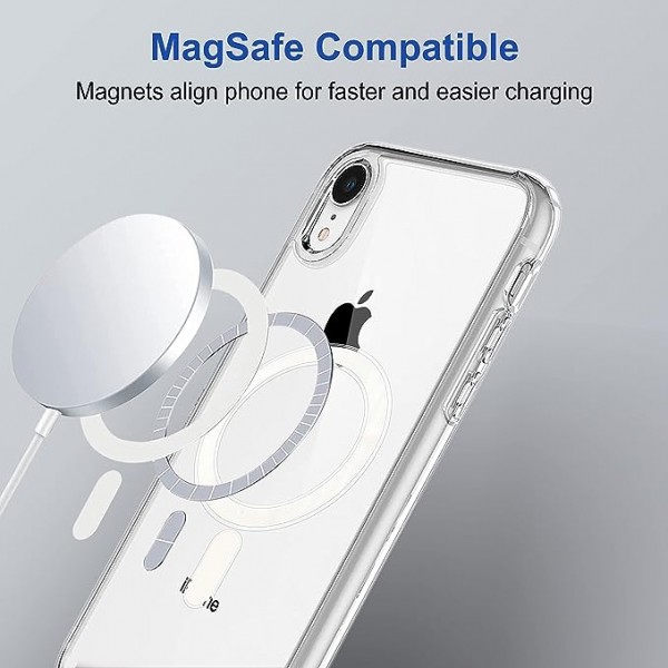 Crystal Clear Transparent Magsafe Back Case for iPhone XR