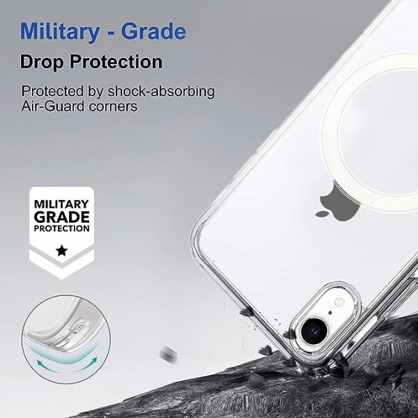 Crystal Clear Transparent Magsafe Back Case for iPhone XR
