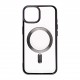 Magsafe Clear Slim with Camera Protection (Reflective Black) Silicone Back Case for iPhone 12
