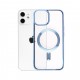 Magsafe Clear Slim with Camera Protection (Reflective Denim Blue) Silicone Back Case for iPhone 12
