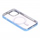 Magsafe Clear Slim with Camera Protection (Reflective Denim Blue) Silicone Back Case for iPhone 12