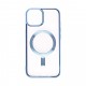 Magsafe Clear Slim with Camera Protection (Reflective Denim Blue) Silicone Back Case for iPhone 12