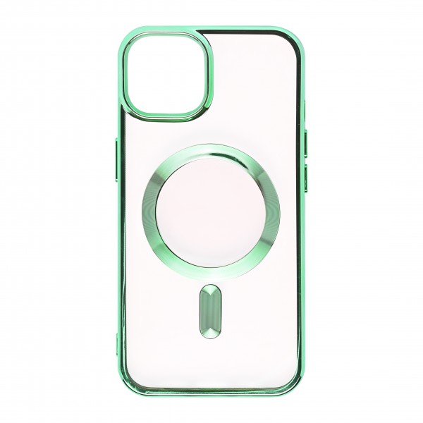 Magsafe Clear Slim with Camera Protection (Reflective Mint Green) Silicone Back Case for iPhone 12