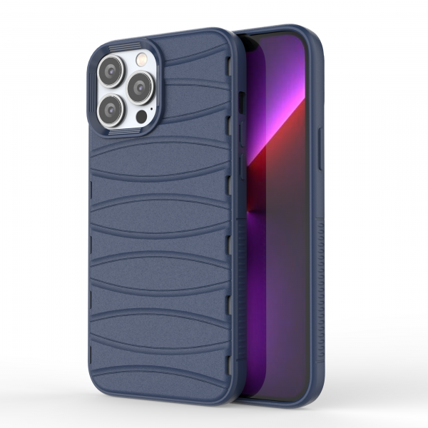 Comet Blue - Premium Soft Heat Dissipation Breathable Silicone Back Case for iPhone 13 Pro Max