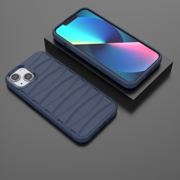 Comet Blue - Premium Soft Heat Dissipation Breathable Silicone Back Case for iPhone 14