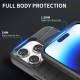 Matte Black - Premium Soft Heat Dissipation Breathable Silicone Back Case for iPhone 14 Pro Max