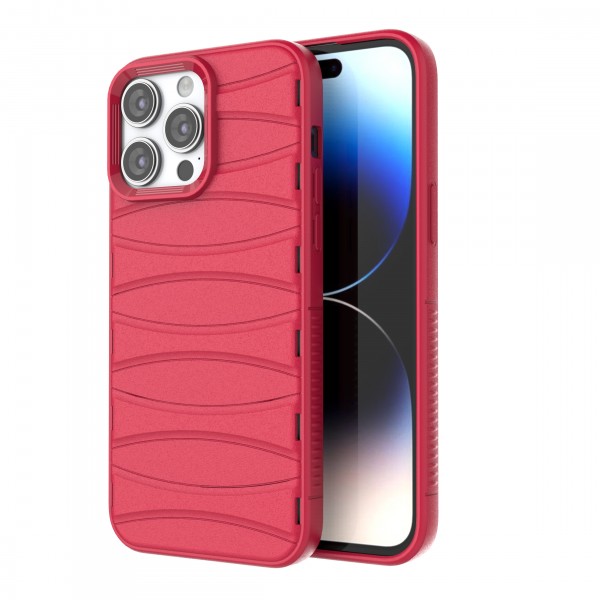 Valentine Red - Premium Soft Heat Dissipation Breathable Silicone Back Case for iPhone 14 Pro Max