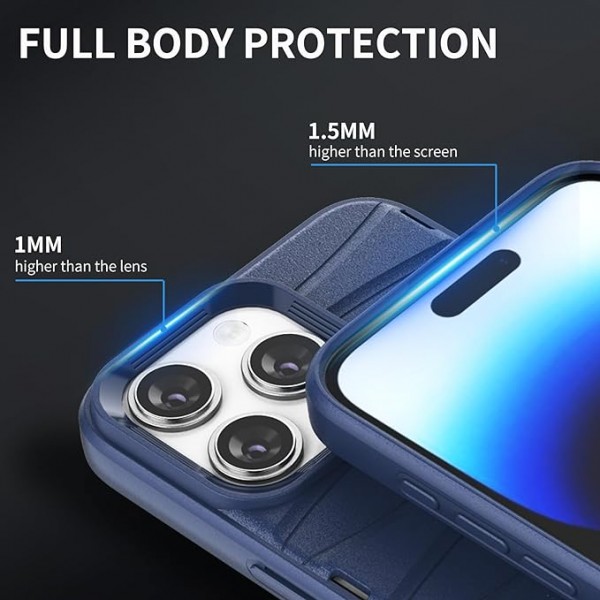 Comet Blue - Premium Soft Heat Dissipation Breathable Silicone Back Case for iPhone 15 Pro Max