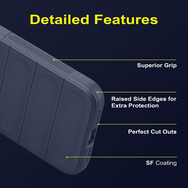 Oxford Blue - Matte Soft Flexible Silicone Back Case for Motorola Edge 40 5G