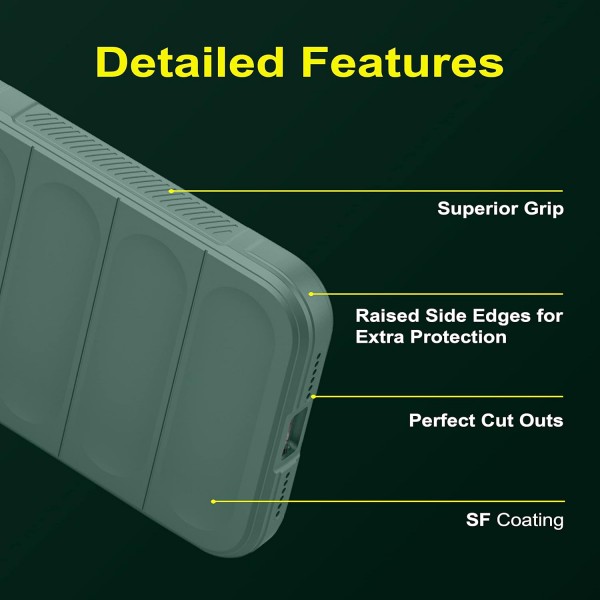 Hunter Green - Matte Soft Flexible Silicone Back Case for Motorola Edge 40 Neo