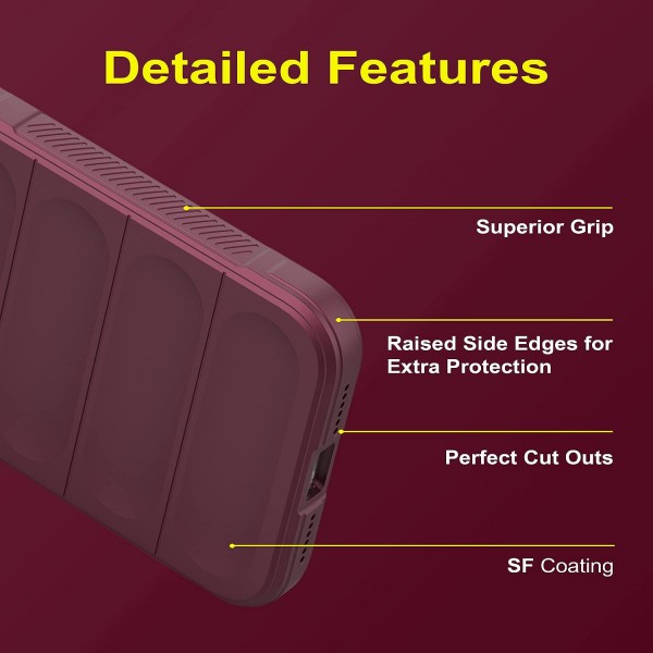 Wine Red - Matte Soft Flexible Silicone Back Case for Motorola Edge 40 Neo